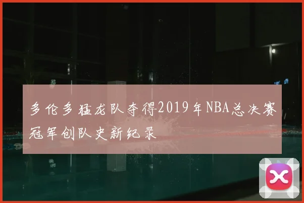 多伦多猛龙队夺得2019年NBA总决赛冠军创队史新纪录